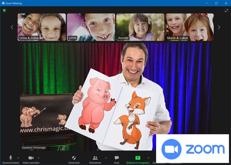 Online-Kinder-Shows über Zoom